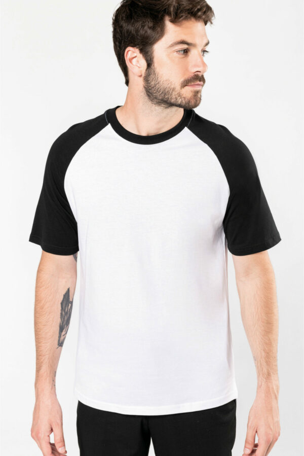 t-shirt baseball bicolore