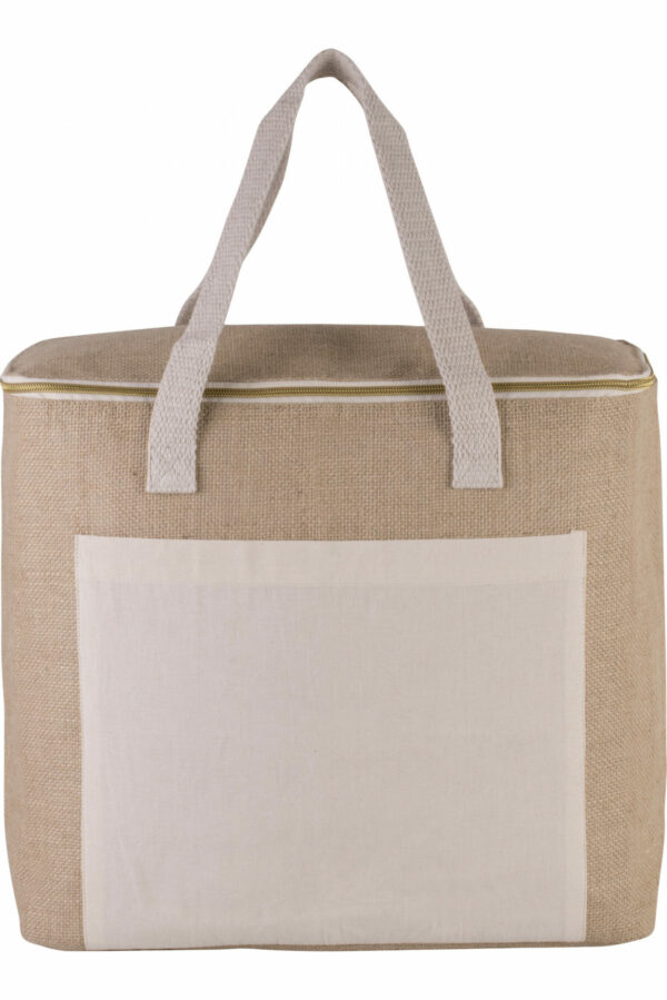 sac isotherme en toile de jute personnalisable