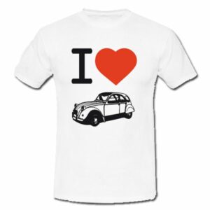 T-shirt personnalisable I love 2CV
