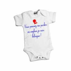 body personnalisable " vous pouvez me parler anglais, je suis bilingue"